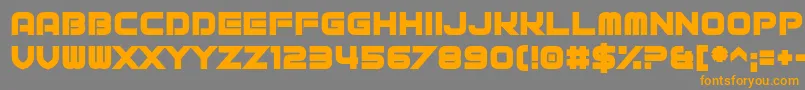Fox Cavalier Font – Orange Fonts on Gray Background