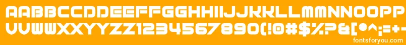 Fox Cavalier Font – White Fonts on Orange Background