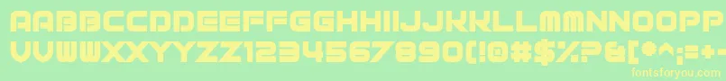 Fox Cavalier Font – Yellow Fonts on Green Background