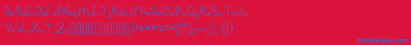 FoxedInn Regular Font – Blue Fonts on Red Background