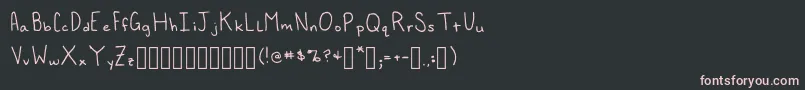 Шрифт FoxedInn Regular – розовые шрифты на чёрном фоне