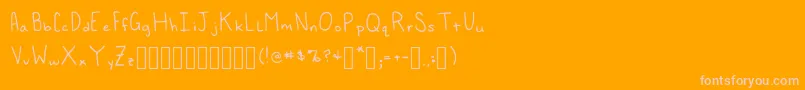 FoxedInn Regular Font – Pink Fonts on Orange Background