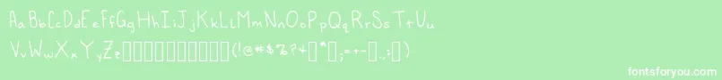 FoxedInn Regular Font – White Fonts on Green Background