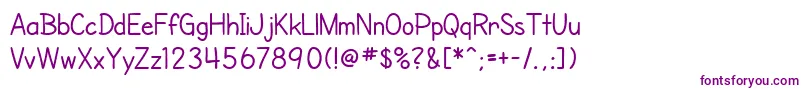 SfCartoonistHand Font – Purple Fonts on White Background