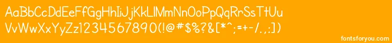 SfCartoonistHand Font – White Fonts on Orange Background