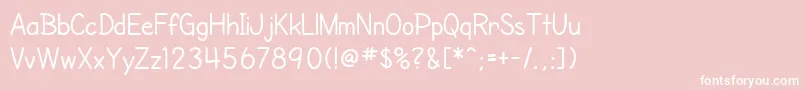 Шрифт SfCartoonistHand – белые шрифты на розовом фоне