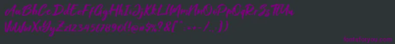 Fonte Foxlite Script – fontes roxas em um fundo preto