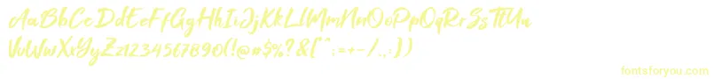Police Foxlite Script – polices jaunes