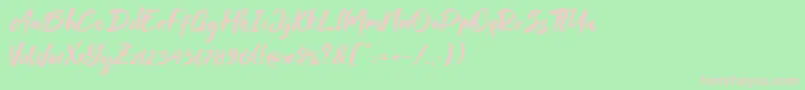 Foxlite Script Font – Pink Fonts on Green Background