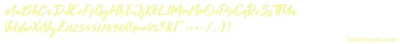 Police Foxlite Script – polices jaunes