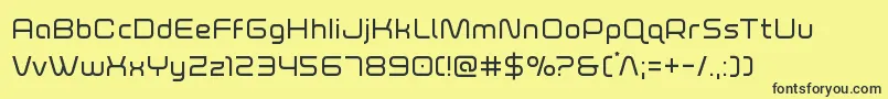 foxontherun Font – Black Fonts on Yellow Background