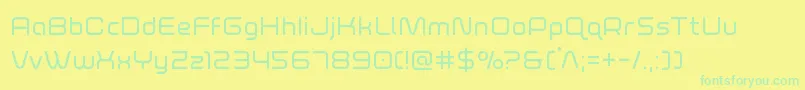 foxontherun Font – Green Fonts on Yellow Background