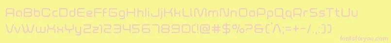 foxontherun Font – Pink Fonts on Yellow Background
