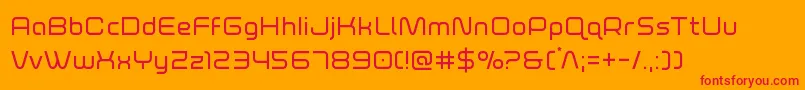 foxontherun-Schriftart – Rote Schriften auf orangefarbenem Hintergrund