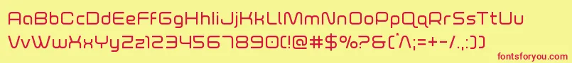 foxontherun Font – Red Fonts on Yellow Background