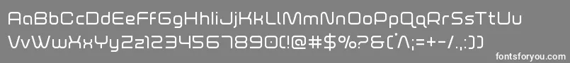 フォントfoxontherun – 灰色の背景に白い文字