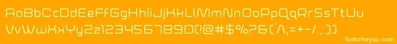 foxontherun Font – Yellow Fonts on Orange Background
