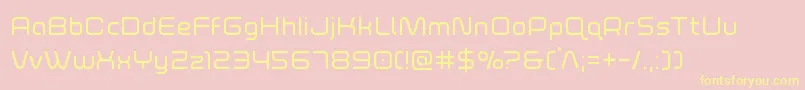 foxontherun Font – Yellow Fonts on Pink Background