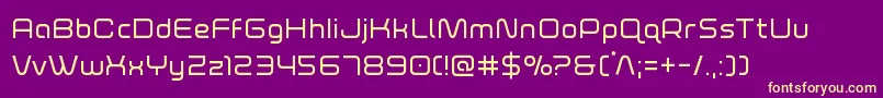 foxontherun Font – Yellow Fonts on Purple Background