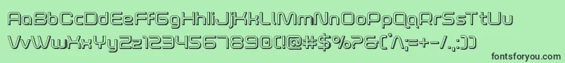 Шрифт foxontherun3d – чёрные шрифты на зелёном фоне