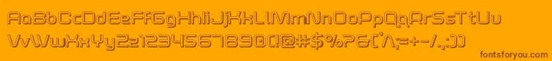 foxontherun3d Font – Brown Fonts on Orange Background