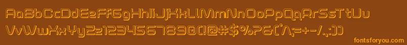 foxontherun3d Font – Orange Fonts on Brown Background