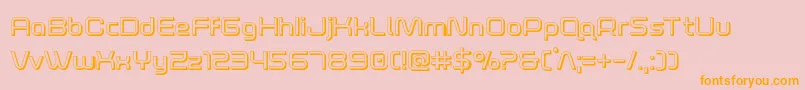 foxontherun3d Font – Orange Fonts on Pink Background