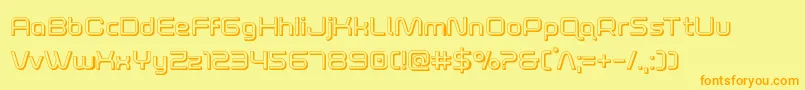 foxontherun3d Font – Orange Fonts on Yellow Background