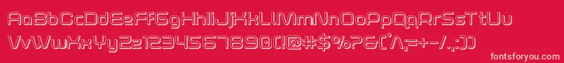 foxontherun3d-Schriftart – Rosa Schriften auf rotem Hintergrund