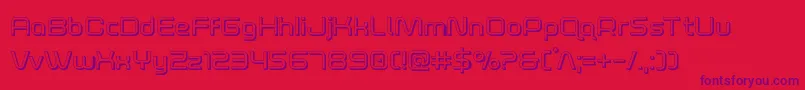 foxontherun3d-Schriftart – Violette Schriften auf rotem Hintergrund