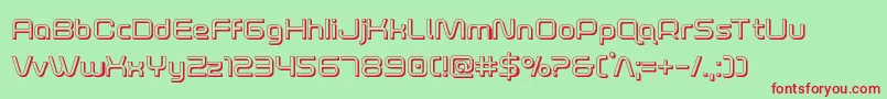 foxontherun3d Font – Red Fonts on Green Background