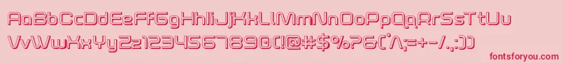 foxontherun3d Font – Red Fonts on Pink Background
