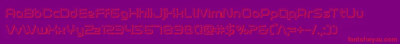 foxontherun3d Font – Red Fonts on Purple Background