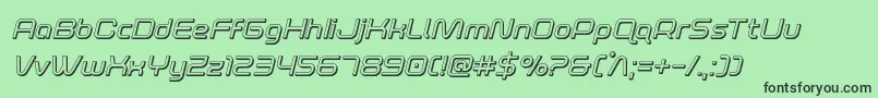foxontherun3dital Font – Black Fonts on Green Background