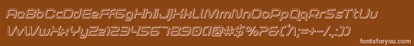 foxontherun3dital Font – Pink Fonts on Brown Background