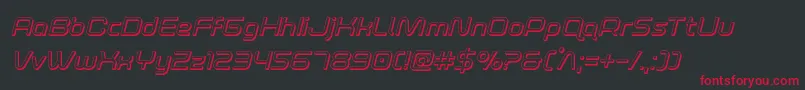 foxontherun3dital Font – Red Fonts on Black Background