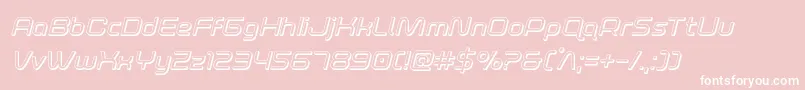 foxontherun3dital Font – White Fonts on Pink Background