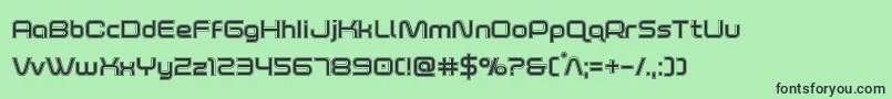 Czcionka foxontherunacad – czarne czcionki na zielonym tle