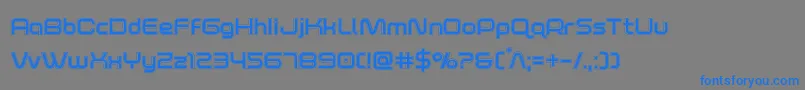 フォントfoxontherunacad – 灰色の背景に青い文字
