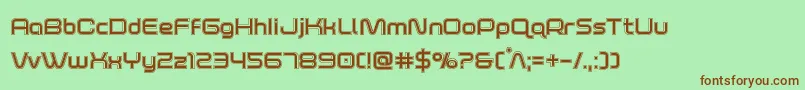 Шрифт foxontherunacad – коричневые шрифты на зелёном фоне