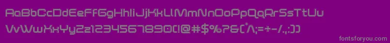 フォントfoxontherunacad – 紫の背景に灰色の文字