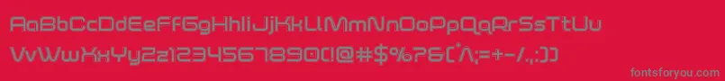 フォントfoxontherunacad – 赤い背景に灰色の文字