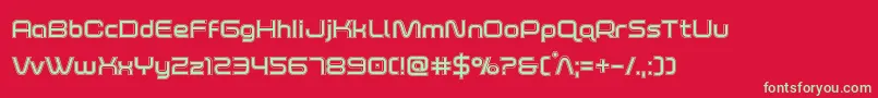 foxontherunacad Font – Green Fonts on Red Background