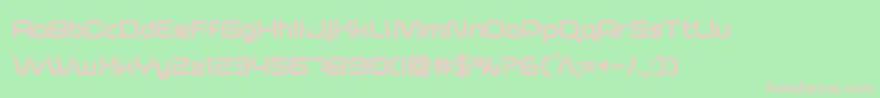 フォントfoxontherunacad – 緑の背景にピンクのフォント