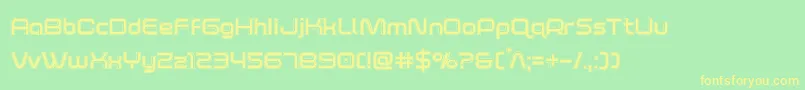 foxontherunacad Font – Yellow Fonts on Green Background
