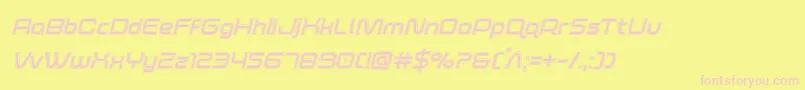 foxontherunacadital Font – Pink Fonts on Yellow Background