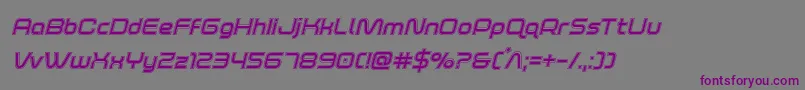 Шрифт foxontherunacadital – фиолетовые шрифты на сером фоне