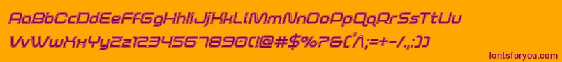 Шрифт foxontherunacadital – фиолетовые шрифты на оранжевом фоне
