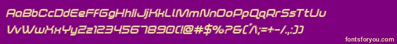 foxontherunacadital Font – Yellow Fonts on Purple Background