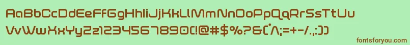 Шрифт foxontherunbold – коричневые шрифты на зелёном фоне